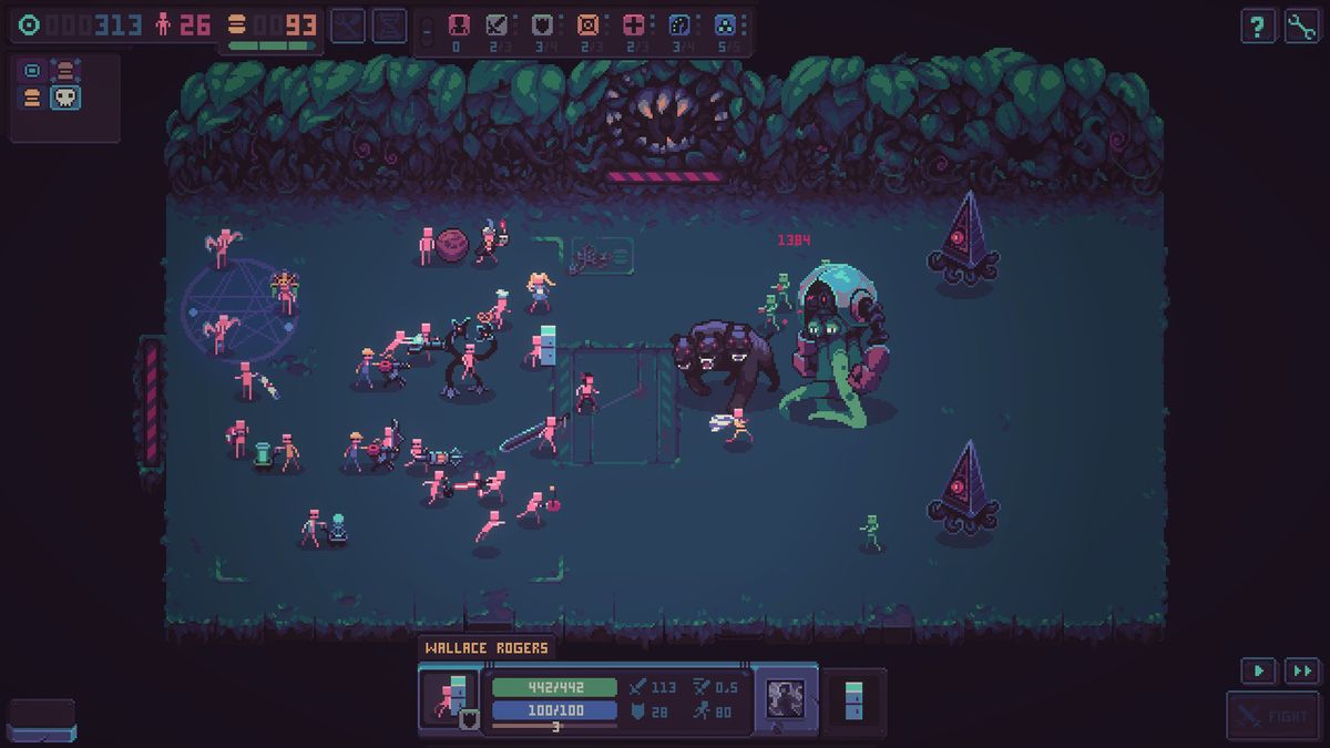 An image from autobattler tactics roguelike Despot's Game
