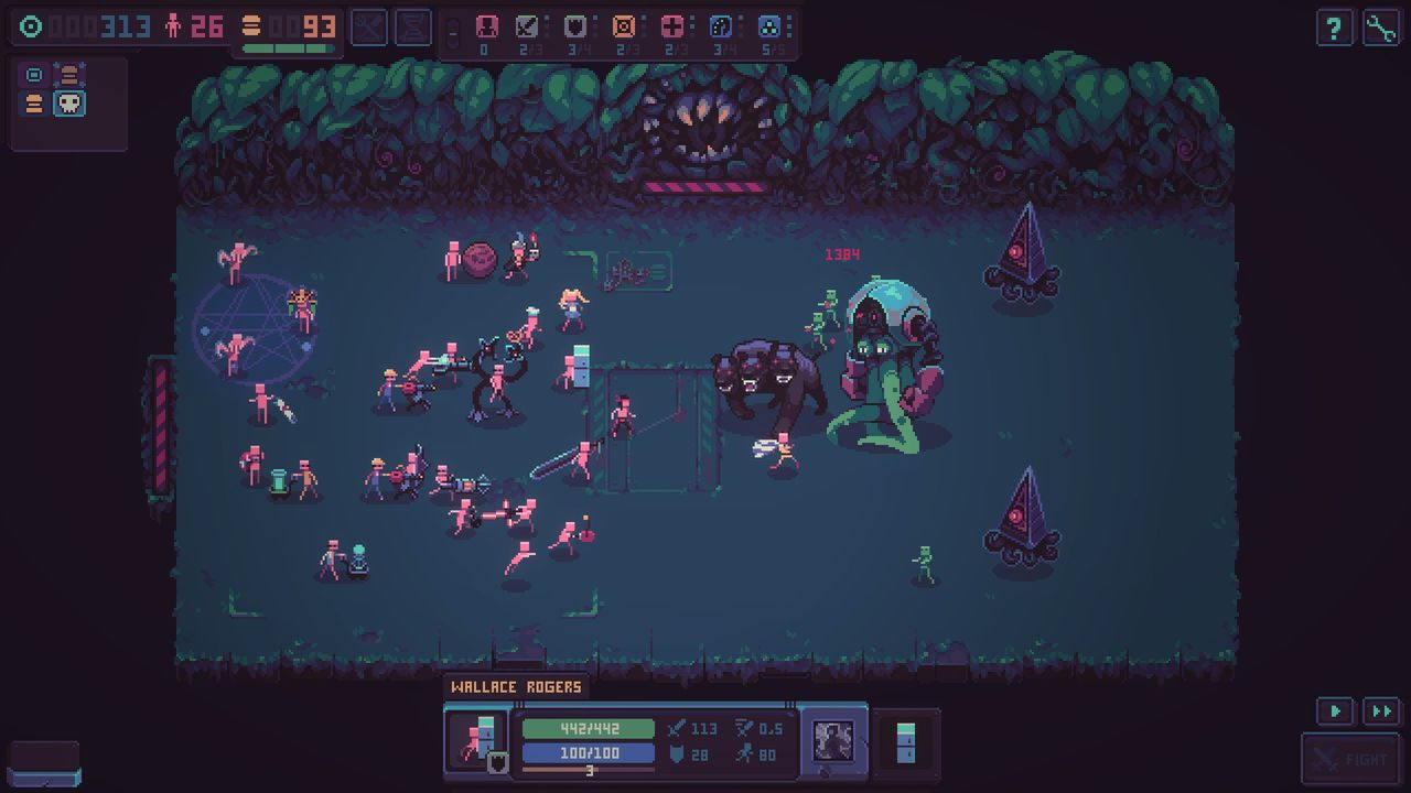 An image from autobattler tactics roguelike Despot's Game