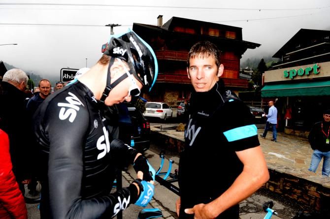 Chris Froome (Team Sky) prepares for stage 1