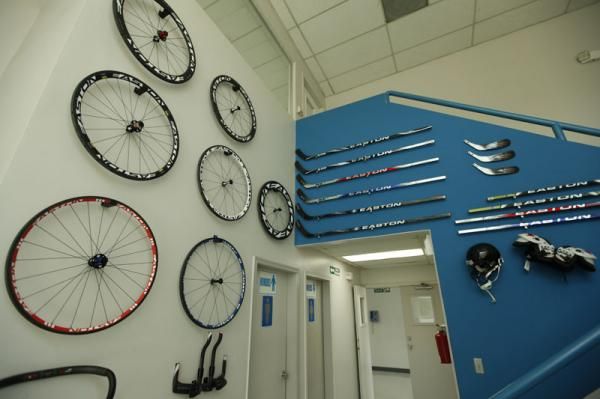 Easton's carbon fiber facility in Mexico is responsible for most of the company's carbon rims, some bars, and also all of its carbon hockey equipment.