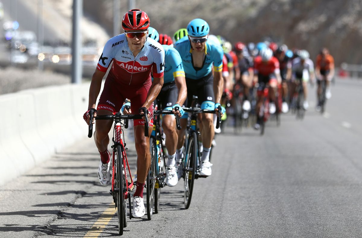 Viacheslav Kuznetsov (Katusha-Alpecin) sets the tempo