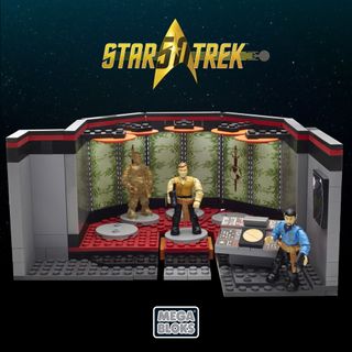 Mega Bloks' new Transporter Room set for 2016 recreates a scene from the iconic episode "Mirror, Mirror," from the original series.