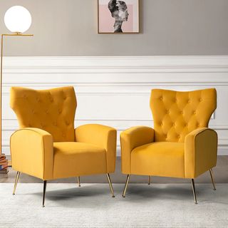 Tonas Upholstered Wingback Chair (Set of 2)