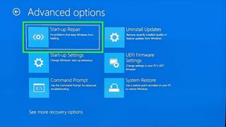 Start-up Repair option on Windows Advanced Boot Options