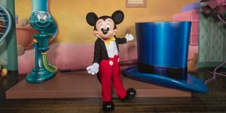 Mickey Mouse costumed character at Disneyland