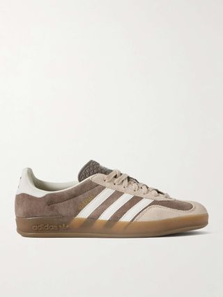 Gazelle Indoor Leather-Trimmed Suede Sneakers