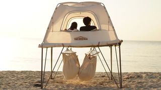 Dookan tent set up on beach