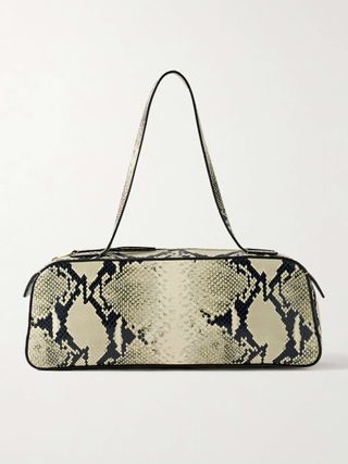 Simona Snake-Effect Leather Shoulder Bag