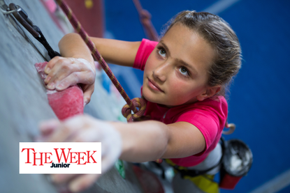 girl rock climbing