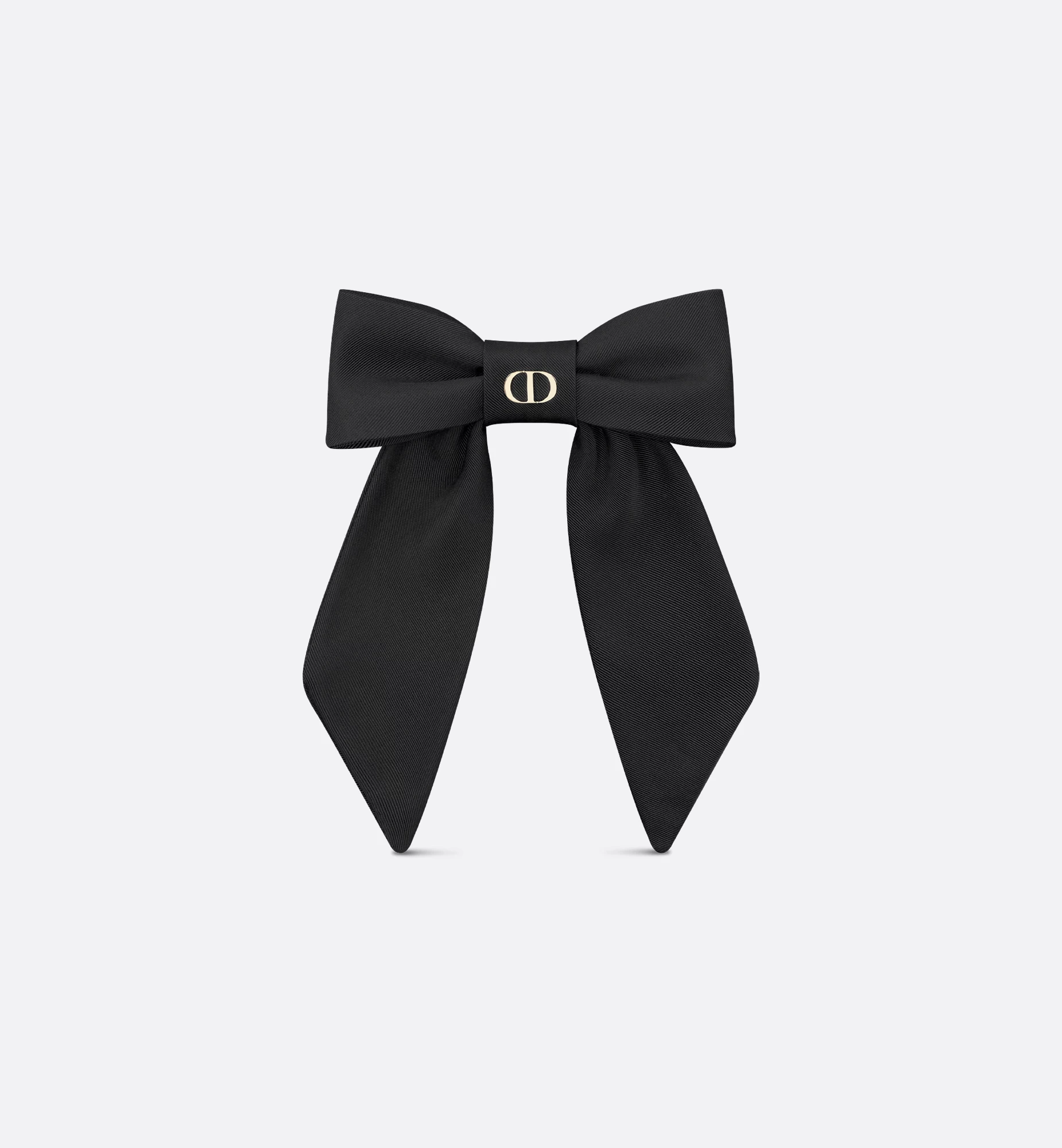 photo of black large Dior twist hair bow