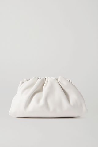 The Pouch Small Gathered Leather Clutch