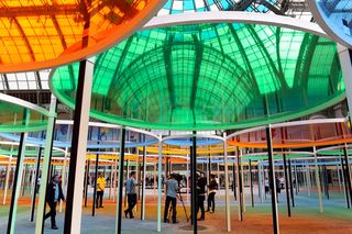 'Excentrique(s)' exhibition by Daniel Buren, 2012, in situ at the Grand Palais