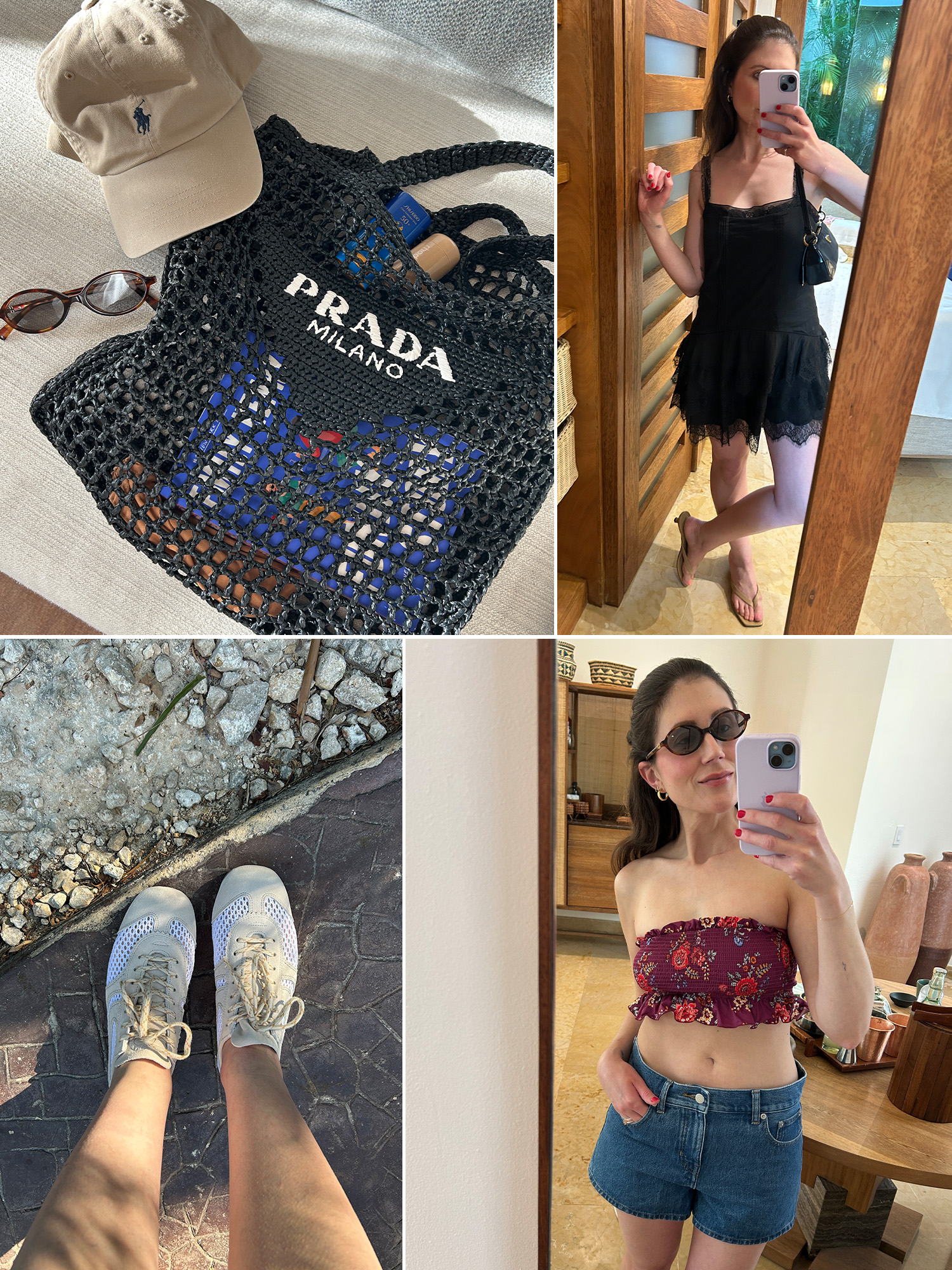 Fotos de roupas e acessórios para uma estadia no Rosewood Mayakoba