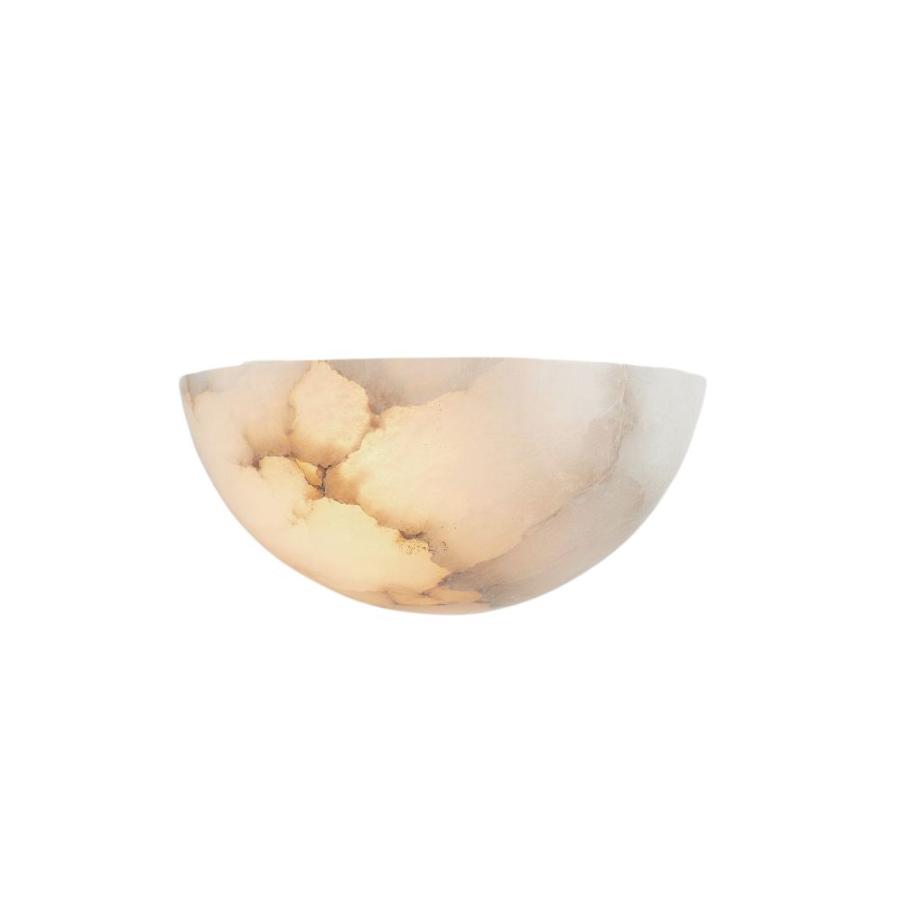 marble effect curved uplighter wall sconce