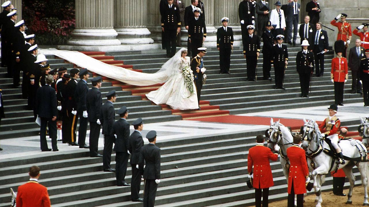 Princess Diana on her 1981 wedding day