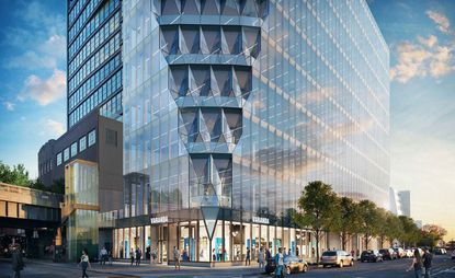 Designed by Studio Gang this 12-storey commercial building, previously known as the ‘Solar Carve tower’ has just topped out in the Meatpacking District on Tenth Avenue in NYC
