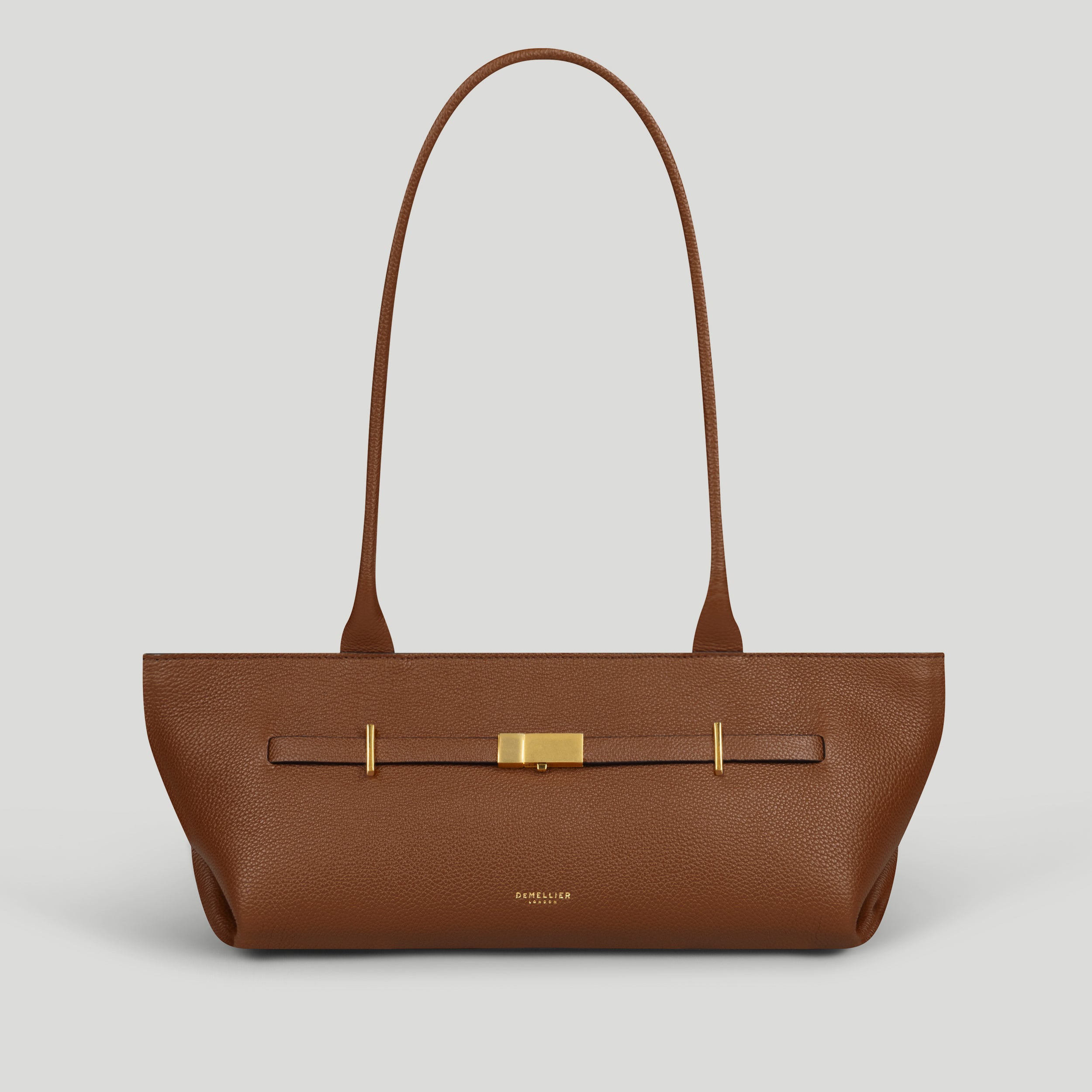 The New York Shoulder | Tan Small Grain | Demellier
