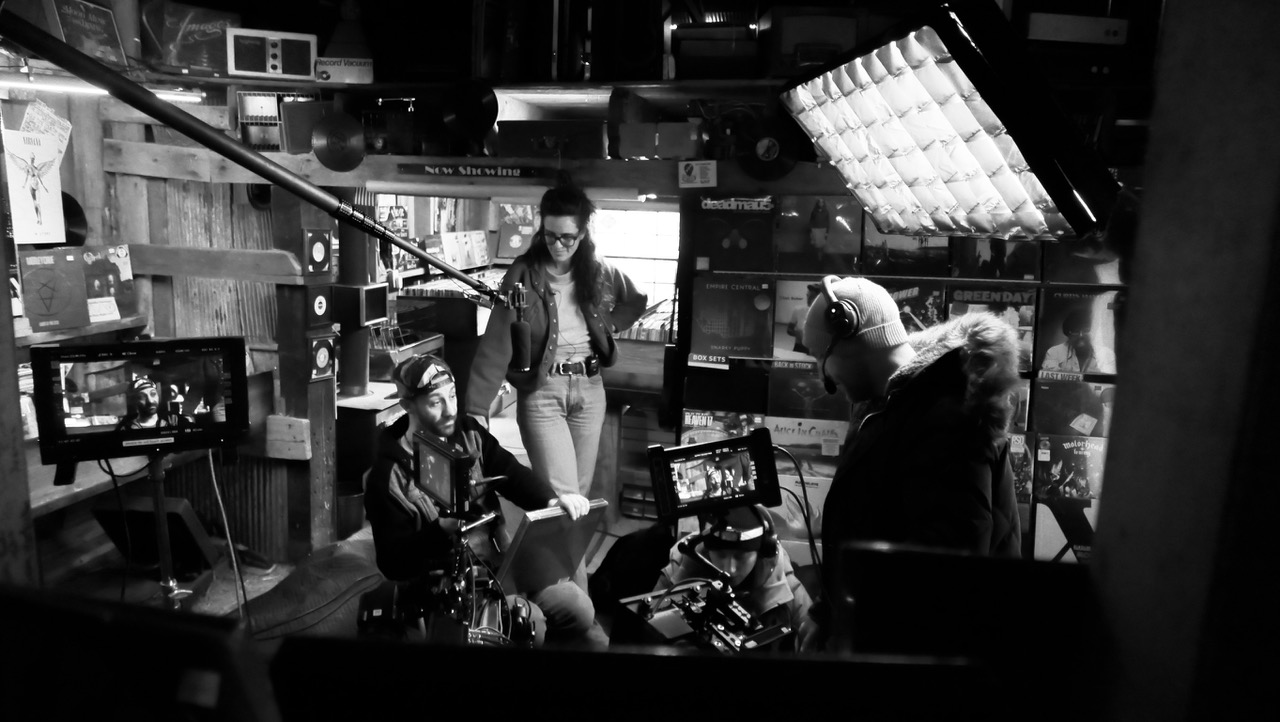 woman directing a film