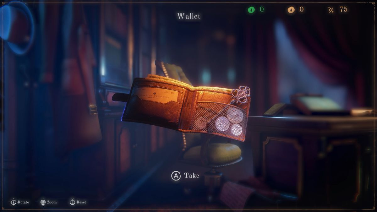 Gameplay images of The Last Case of Benedict Fox.