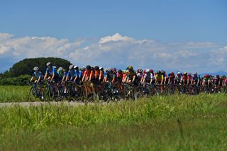 Women's peloton racing at the 2021 Giro d'Italia Donne