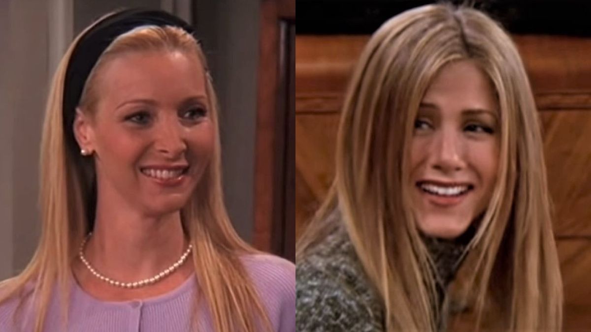 Lisa Kudrow and Jennifer Aniston on Friends.