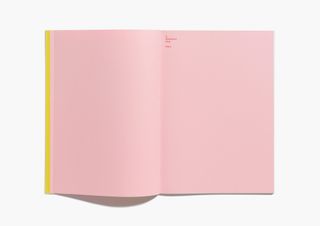 Pink blank pages of book