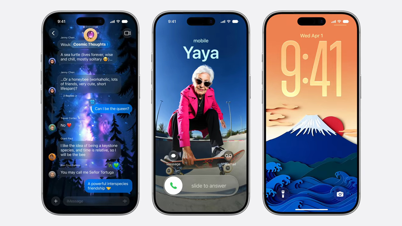 Various features on iOS 27