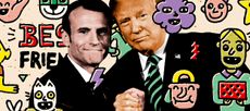 President Trump and Emmanuel Macron.