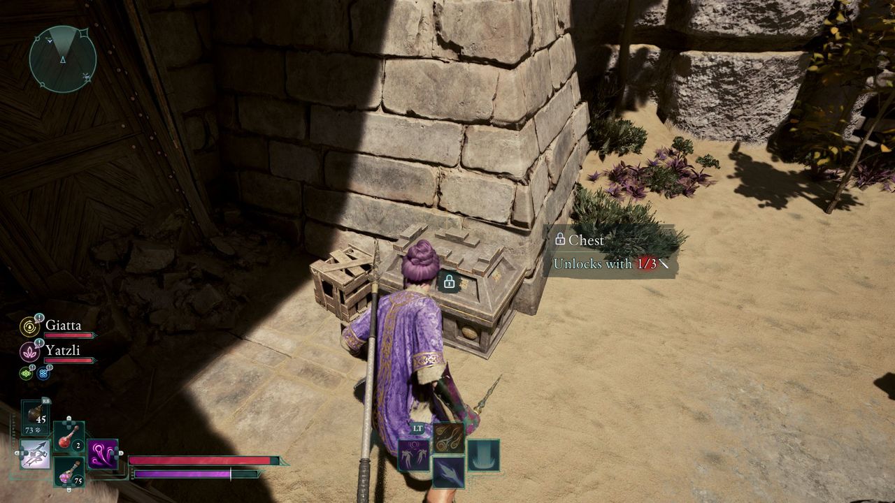 Avowed map location for treasure in Shatterscarp