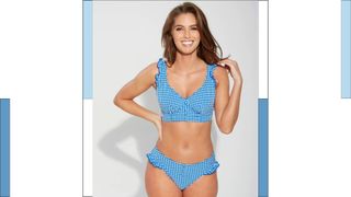 woman wearing affordable swimwear from Pour Moi in their ‘Sicily’ bikini set