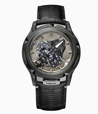 black futuristic watch