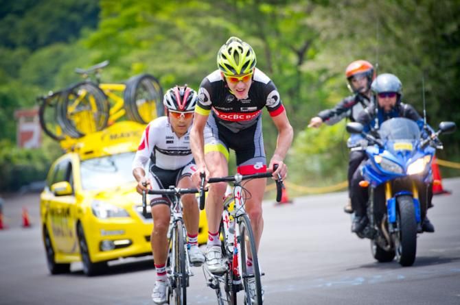 Thomas Rabou (OCBC SG) and Miyataka Shimizu (BS Anchor) tried to escape until two laps to go