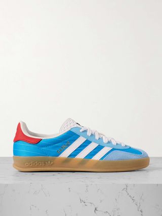 Gazelle Indoor Leather- and Suede-Trimmed Nylon Sneakers