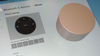 Surface Dial review; the setting options on a Surface Dial