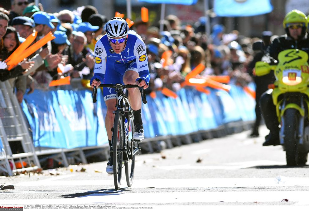 Iljo Keisse (Quick-Step Floors) on the attack