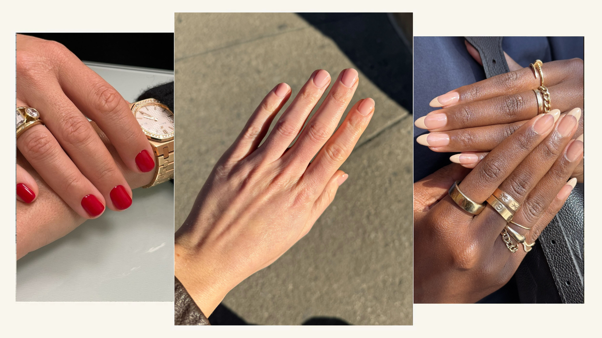 Photo collage of stunning nail looks 