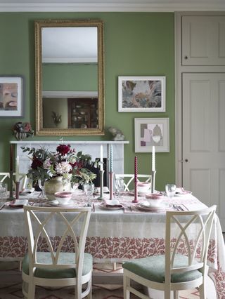 Dining room in Yeabridge Green by Farrow & Ball