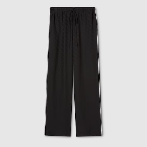 Horsebit Silk Jacquard Trousers
