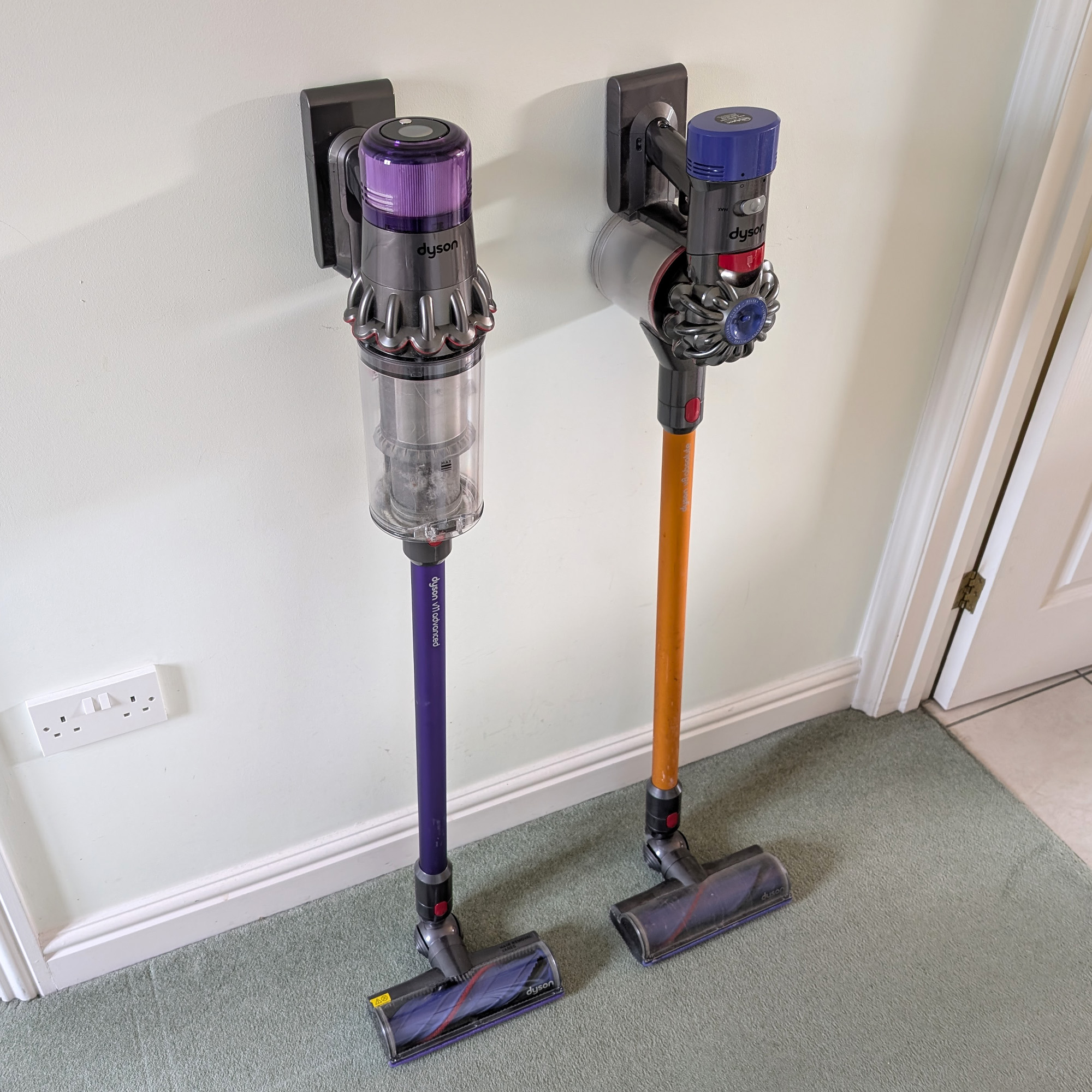 Dyson V11 Advanced and Dyson V8 Absolute being tested