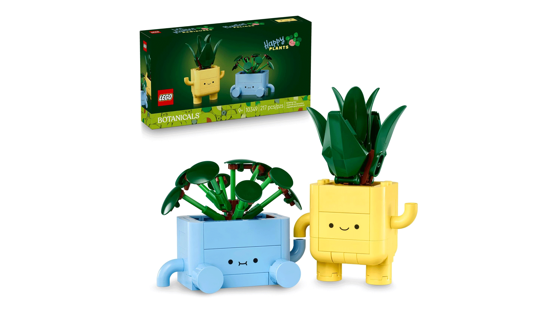 The Lego Happy Plants set with the box behind