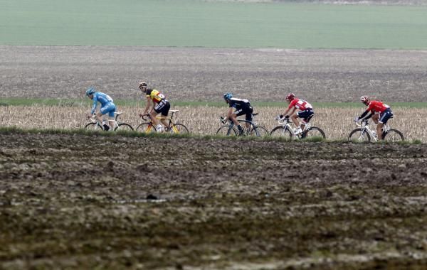 The lead group at the Tour of Flanders
