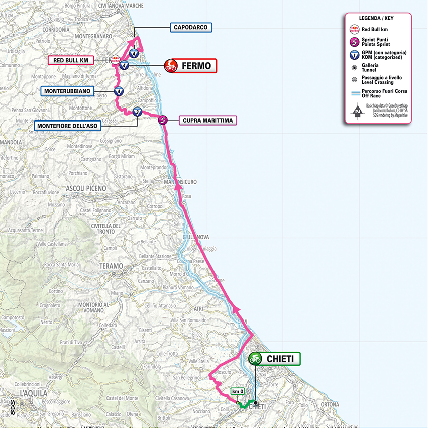 Route information for the 2026 Giro d'Italia