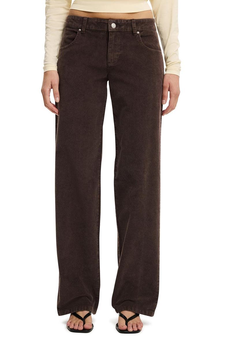 Women's Low Rise Straight Cord Pant