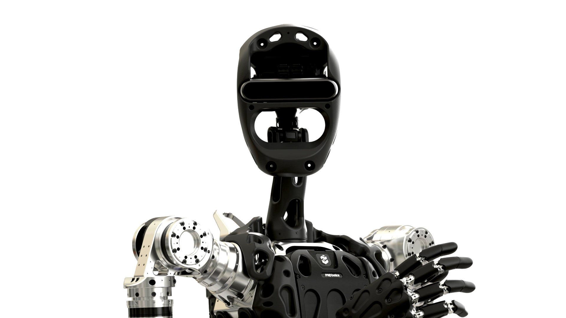 A promotional image of PNDbotic&#039;s Adam robot.