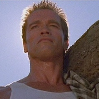 Arnold Schwarzenegger playing John Matrix commando