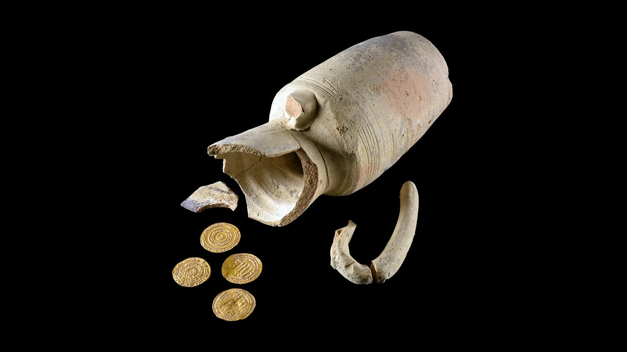 The coins date back to around 1,050 years ago. They would have represented four months' wages for a common laborer at the time.