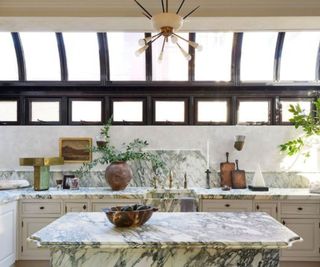 Nate Berkus and Jeremiah Brent's marble kitchen