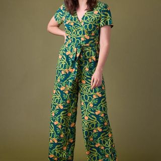 Jerry Serpents And Apples Print Jumpsuit