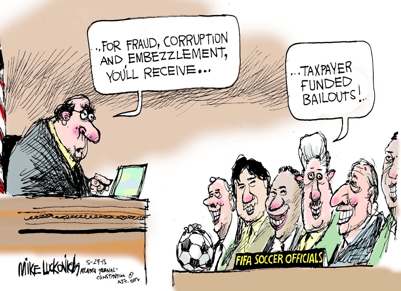 Editorial cartoon FIFA Corruption