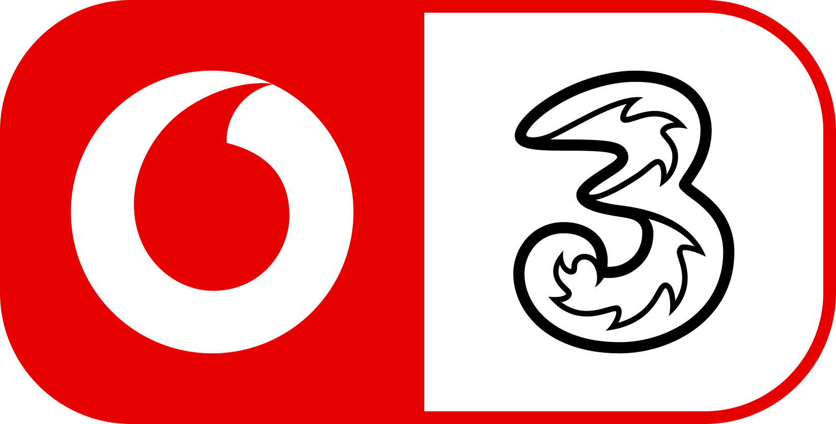 VodafoneThree logo